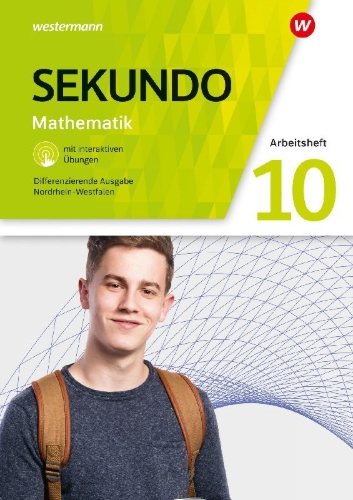 Buchcover und Innenansicht für das Buch: Sekundo 10. Arbeitsheft mit  interaktiven Übungen. Für Nordrhein-Westfalen