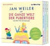 Buchcover und Innenansicht für das Buch: Die ganze Welt der Pubertiere. Drei Titel in einer Box