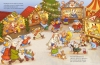 Buchcover und Innenansicht für das Buch: Wenn sieben kleine Weihnachtshasen mit Schwung durch die Adventszeit rasen