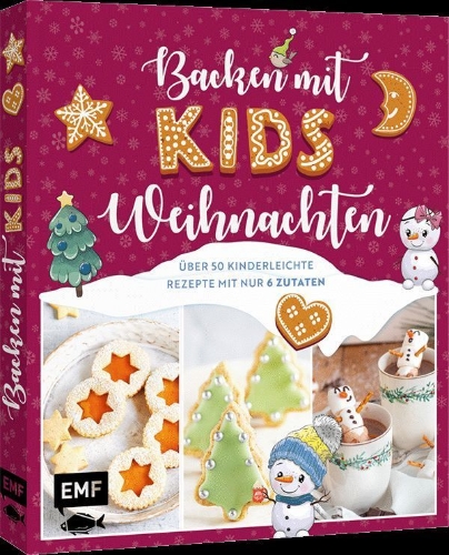 Buchcover und Innenansicht für das Buch: Backen mit Kids (Kindern) - Weihnachten