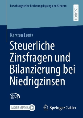 Buchcover und Innenansicht für das Buch: Steuerliche Zinsfragen und Bilanzierung bei Niedrigzinsen