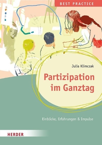 Buchcover und Innenansicht für das Buch: Partizipation im Ganztag. Best Practice