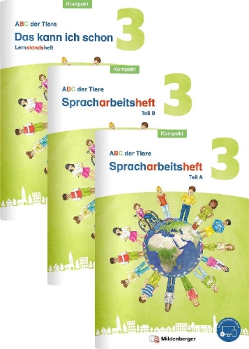 Buchcover und Innenansicht für das Buch: ABC der Tiere 3 Neubearbeitung - Spracharbeitsheft Kompakt