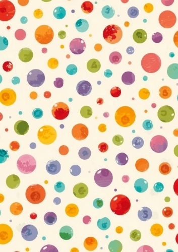 Buchcover und Innenansicht für das Buch: Notizbuch A4 blanko - Bunte Punkte / Konfetti - FSC Papier - Geschenkidee