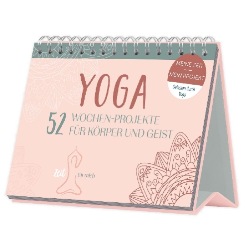 Buchcover und Innenansicht für das Buch: Mein 52 Wochen-Projekt - Yoga