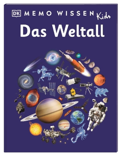 Buchcover und Innenansicht für das Buch: memo Wissen Kids. Das Weltall