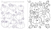 Buchcover und Innenansicht für das Buch: Cute Things - Süße Fensterbilder Halloween