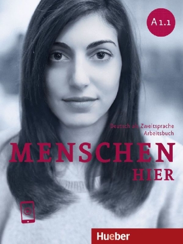 Buchcover und Innenansicht für das Buch: Menschen hier A1.1.  Paket: Kursbuch Menschen und Arbeitsbuch Menschen hier mit Audios online