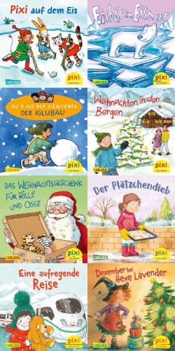 Buchcover und Innenansicht für das Buch: Pixi-Weihnachts-8er-Set 40: Pixi unterm Weihnachtsbaum (8x1 Exemplar)