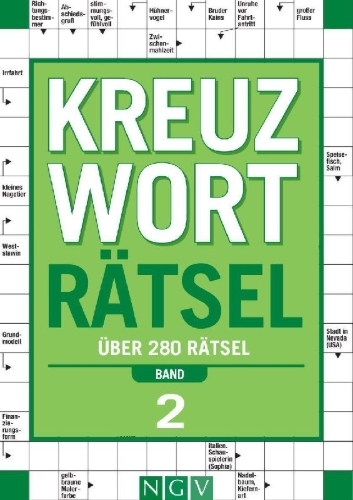 Buchcover und Innenansicht für das Buch: Kreuzworträtsel - Band 2 Über 280 Rätsel für Erwachsene