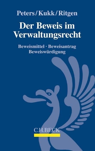 Buchcover und Innenansicht für das Buch: Der Beweis im Verwaltungsrecht