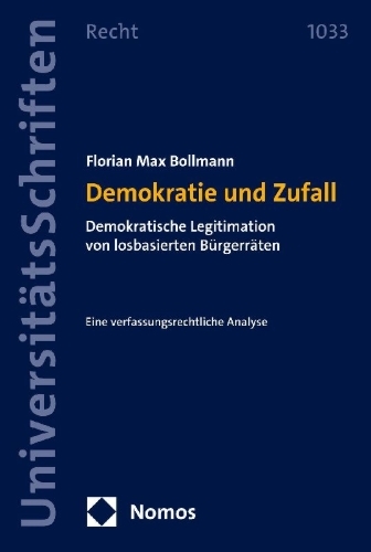 Buchcover und Innenansicht für das Buch: Demokratie und Zufall