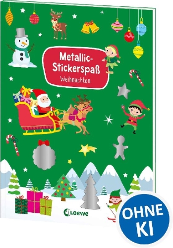 Buchcover und Innenansicht für das Buch: Mes Autocollants Scintillants - Noel