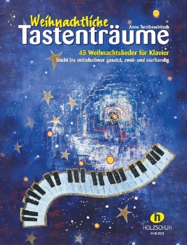 Buchcover und Innenansicht für das Buch: Weihnachtliche Tastenträume
