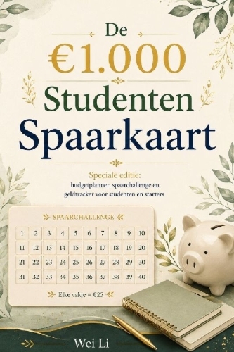 Buchcover und Innenansicht für das Buch: De EUR1.000 Studenten Spaarkaart