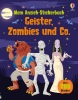 Buchcover und Innenansicht für das Buch: Mein Anzieh-Stickerbuch: Geister, Zombies und Co.