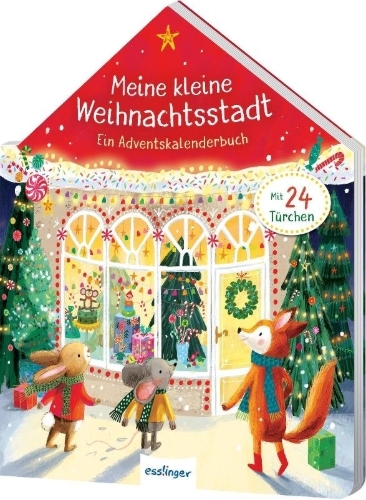 Buchcover und Innenansicht für das Buch: Meine kleine Weihnachtsstadt - Adventskalender