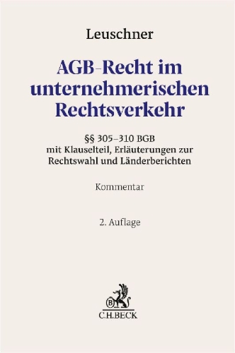 Buchcover und Innenansicht für das Buch: AGB-Recht im unternehmerischen Rechtsverkehr
