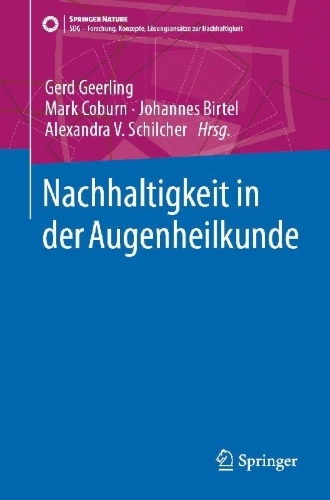Buchcover und Innenansicht für das Buch: Nachhaltigkeit in der Augenheilkunde