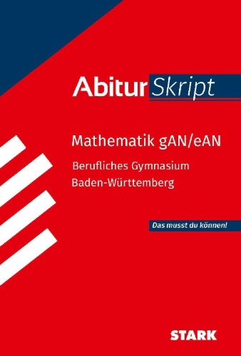 Buchcover und Innenansicht für das Buch: STARK Mathematik gAN/eAN - AbiturSkript Berufliches Gymnasium BW