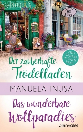 Buchcover und Innenansicht für das Buch: Valerie Lane - Der zauberhafte Trödelladen / Das wunderbare Wollparadies