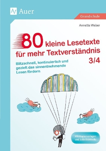 Buchcover und Innenansicht für das Buch: 80 kleine Lesetexte für mehr Textverständnis 3/4