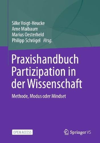 Buchcover und Innenansicht für das Buch: Praxishandbuch Partizipation in der Wissenschaft