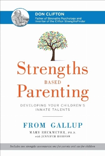 Buchcover und Innenansicht für das Buch: Strengths Based Parenting