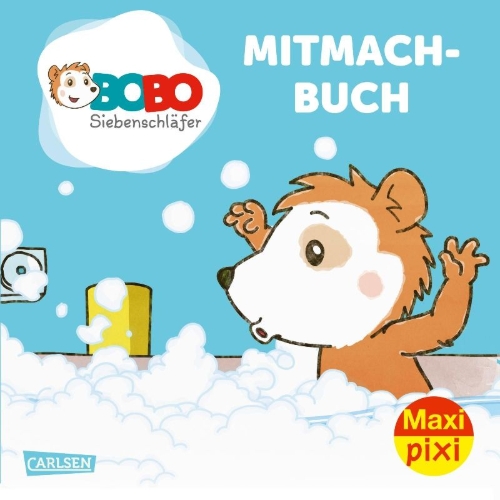 Buchcover und Innenansicht für das Buch: Maxi Pixi 444: BOBO Siebenschläfer: Mitmachbuch