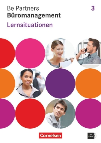 Buchcover und Innenansicht für das Buch: Be Partners - Büromanagement 3. Ausbildungsjahr. Lernsituationen Arbeitsbuch