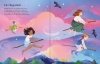 Buchcover und Innenansicht für das Buch: Mein Anziehpuppen-Stickerbuch: In der Zauberschule