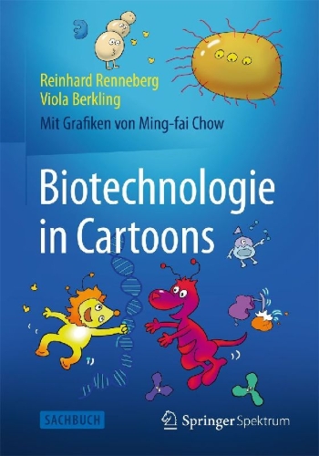 Buchcover und Innenansicht für das Buch: Biotechnologie in Cartoons