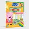 Buchcover und Innenansicht für das Buch: Peppa Wutz Ausmalbilder: Meine POP-UP Welt