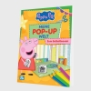 Buchcover und Innenansicht für das Buch: Peppa Wutz Ausmalbilder: Meine POP-UP Welt