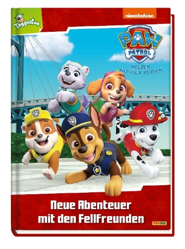 Buchcover und Innenansicht für das Buch: PAW Patrol: Neue Abenteuer mit den Fellfreunden