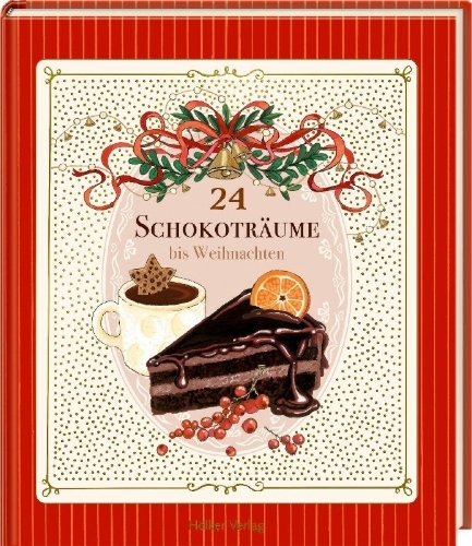 Buchcover und Innenansicht für das Buch: 24 Schokoträume bis Weihnachten