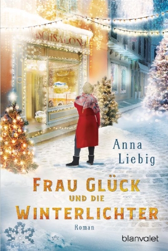 Buchcover und Innenansicht für das Buch: Frau Glück und die Winterlichter