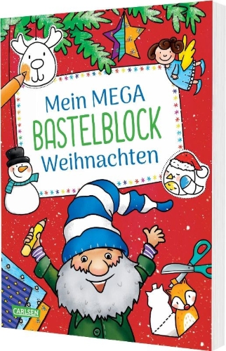 Buchcover und Innenansicht für das Buch: Mein MEGA Bastelblock: MEGA Bastelblock Weihnachten