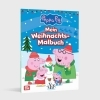 Buchcover und Innenansicht für das Buch: Peppa Wutz Ausmalbilder: Mein Weihnachtsmalbuch