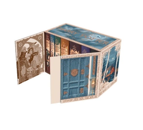 Buchcover und Innenansicht für das Buch: Harry Potter: Band 1-7 im Schuber - mit exklusivem Extra! (Harry Potter)