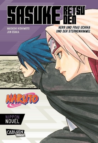 Buchcover und Innenansicht für das Buch: Naruto - Sasuke Retsuden: Herr und Frau Uchiha und der Sternenhimmel (Nippon Novel)