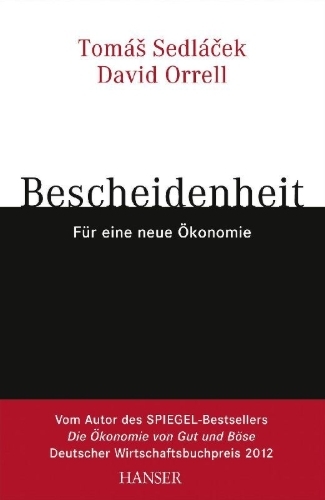 Buchcover und Innenansicht für das Buch: Bescheidenheit - für eine neue Ökonomie