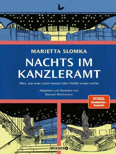 Buchcover und Innenansicht für das Buch: Nachts im Kanzleramt - Die Graphic Novel