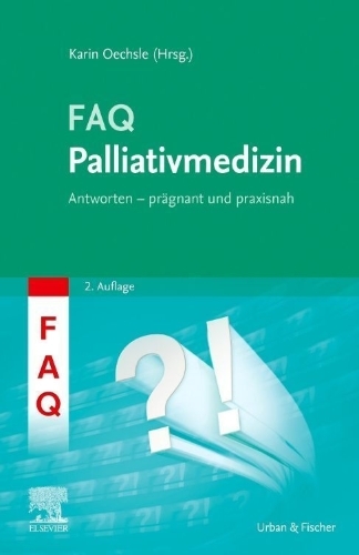 Buchcover und Innenansicht für das Buch: FAQ Palliativmedizin