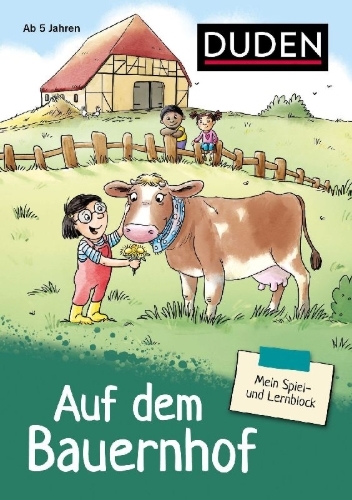 Buchcover und Innenansicht für das Buch: Mein Spiel- und Lernblock 2 - Auf dem Bauernhof