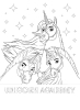 Buchcover und Innenansicht für das Buch: Unicorn Academy: Magischer Malspaß
