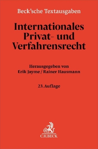 Buchcover und Innenansicht für das Buch: Internationales Privat- und Verfahrensrecht