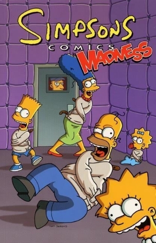 Buchcover und Innenansicht für das Buch: Simpsons Comics Madness!