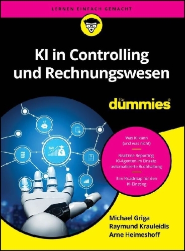 Buchcover und Innenansicht für das Buch: KI in Controlling und Rechnungswesen für Dummies