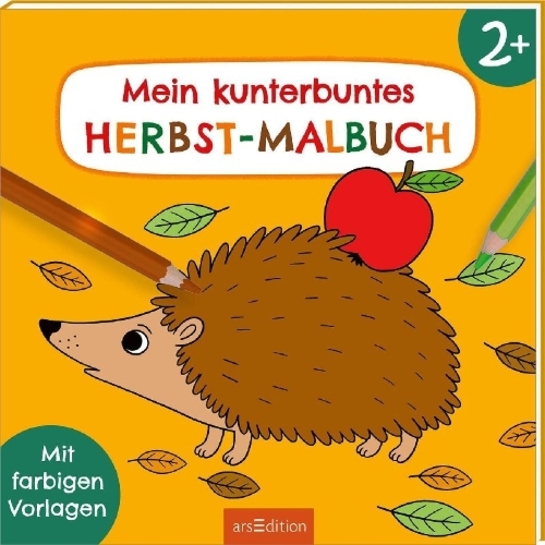 Buchcover und Innenansicht für das Buch: Malbuch ab 2 - Mein kunterbuntes Herbst-Malbuch